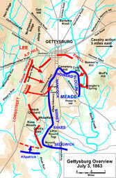 Map of Pickett's Charge